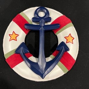 Nautical wall hanging anchor life preserver room decor